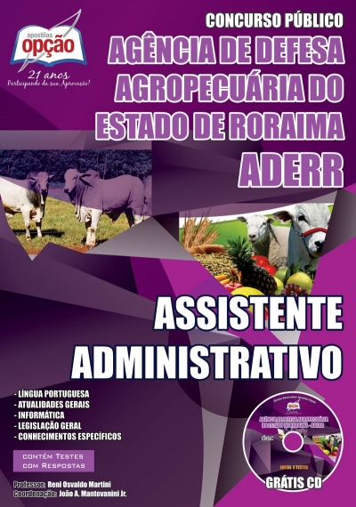Agência de Defesa Agropecuária do Estado de Roraima (ADERR)-ASSISTENTE ADMINISTRATIVO